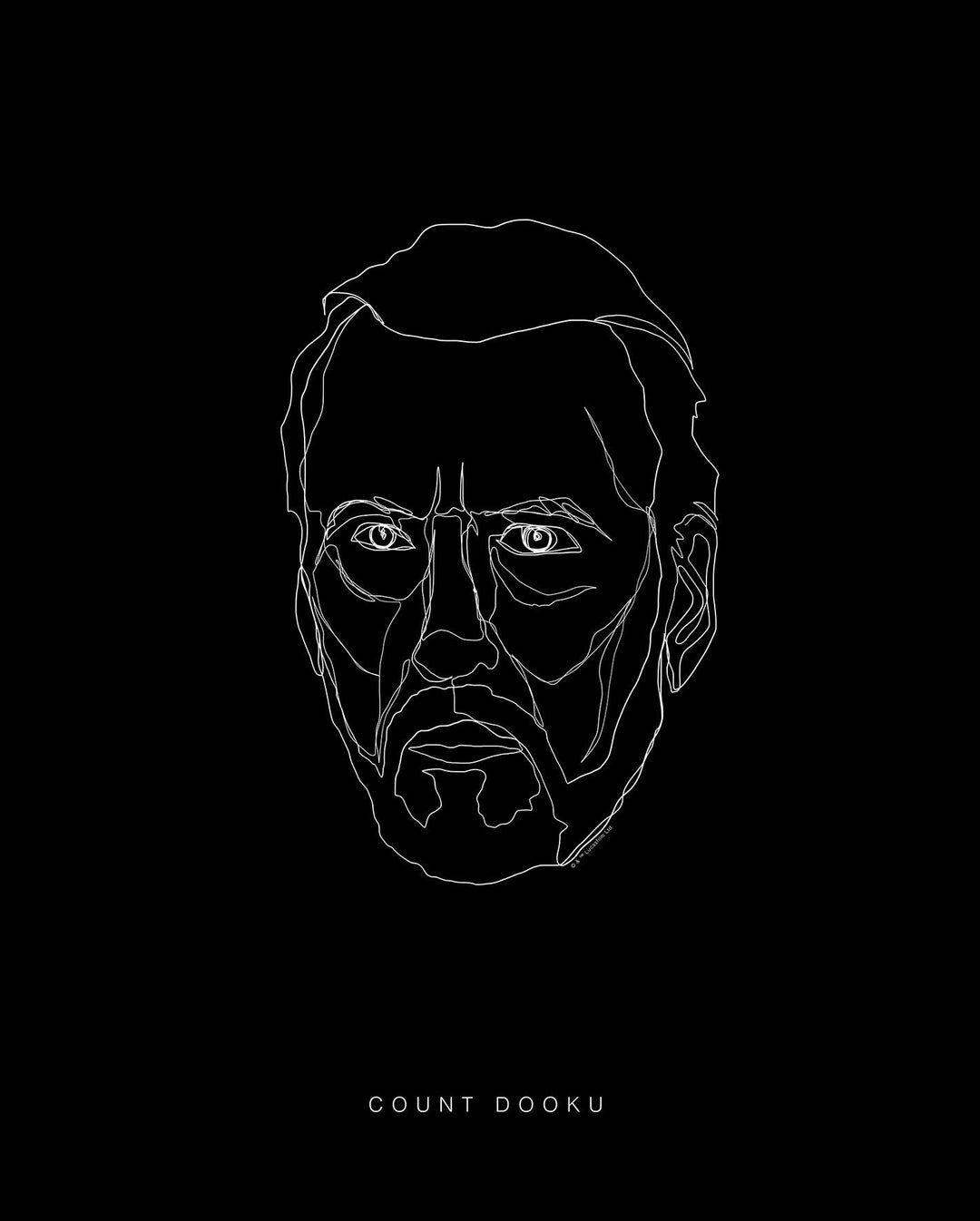 Komar Wandbild | Star Wars Lines Dark Side Dooku | Kinderzimmer, Jugendzimmer, Dekoration, Kunstdruc