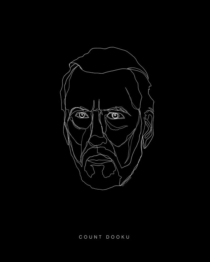 Komar Wandbild | Star Wars Lines Dark Side Dooku | Kinderzimmer, Jugendzimmer, Dekoration, Kunstdruc