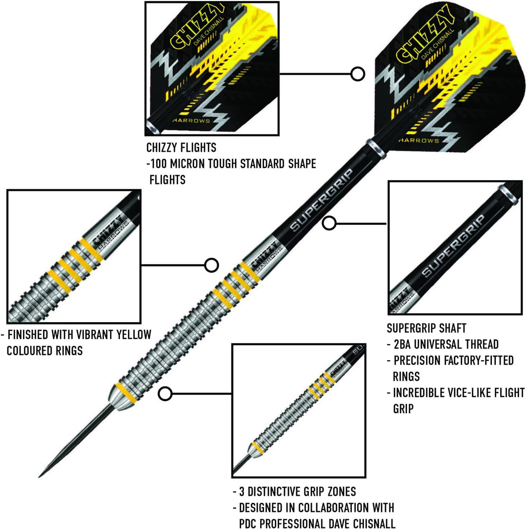 Harrows Chizzy Dartpfeile aus 80% Wolfram 48 mehrfarbig, 48 mehrfarbig