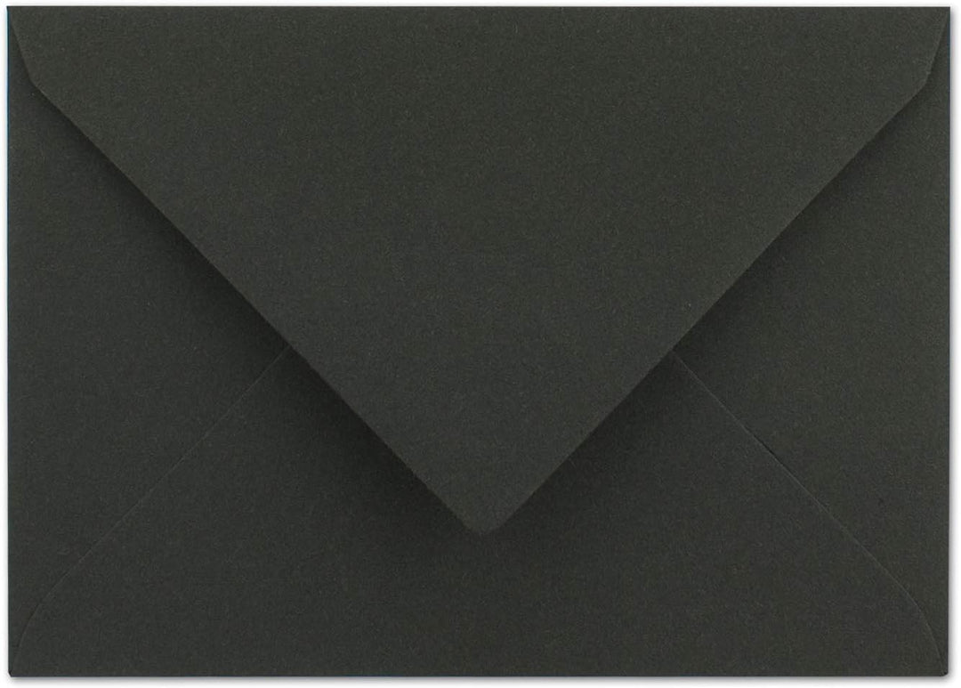 200x Vintage Briefumschläge in schwarz DIN B6 125 x 178 mm Kraftpapier 120 g/m² Recycling Nassklebun