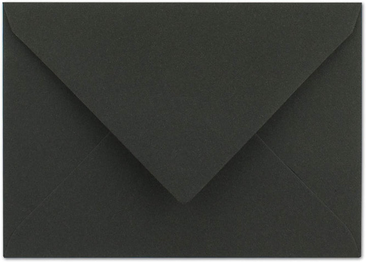 200x Vintage Briefumschläge in schwarz DIN B6 125 x 178 mm Kraftpapier 120 g/m² Recycling Nassklebun