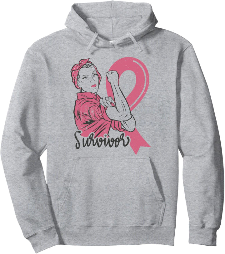 Brustkrebs Awareness Surviovor Geschenkidee Frauen Pullover Hoodie