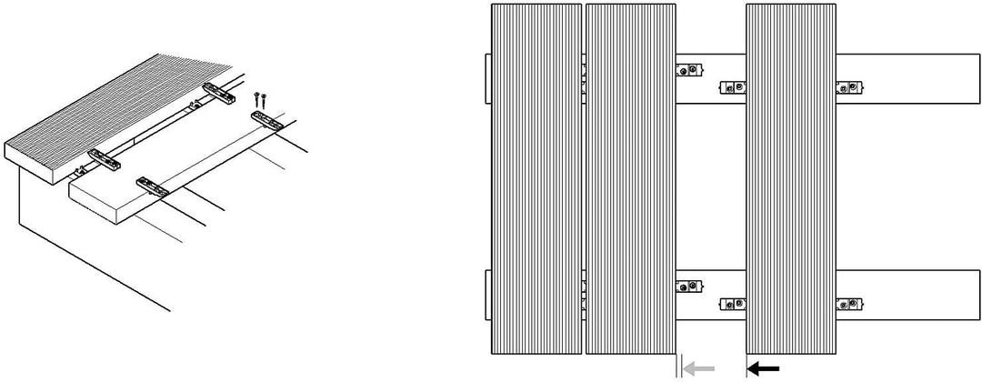 unsichtbare Besfestigung 1 Eimer - 150 Stück Terrassendielen incl. Schrauben A2