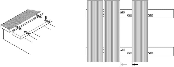 unsichtbare Besfestigung 1 Eimer - 150 Stück Terrassendielen incl. Schrauben A2