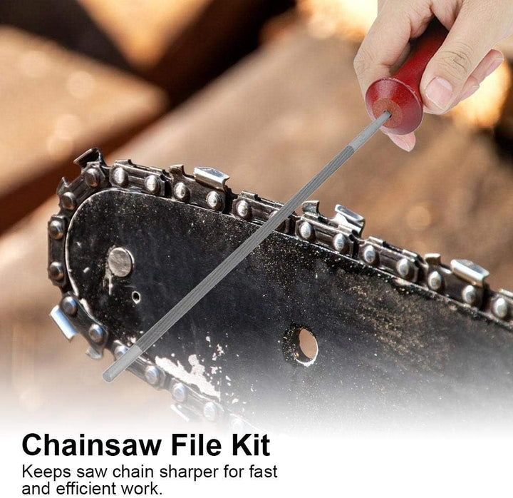 8 Teile/satz Kettensäge Dateien Tiefenmesser Kettensäge Schärfwerkzeug Kit Holzgriff Tiefenmesser Fe