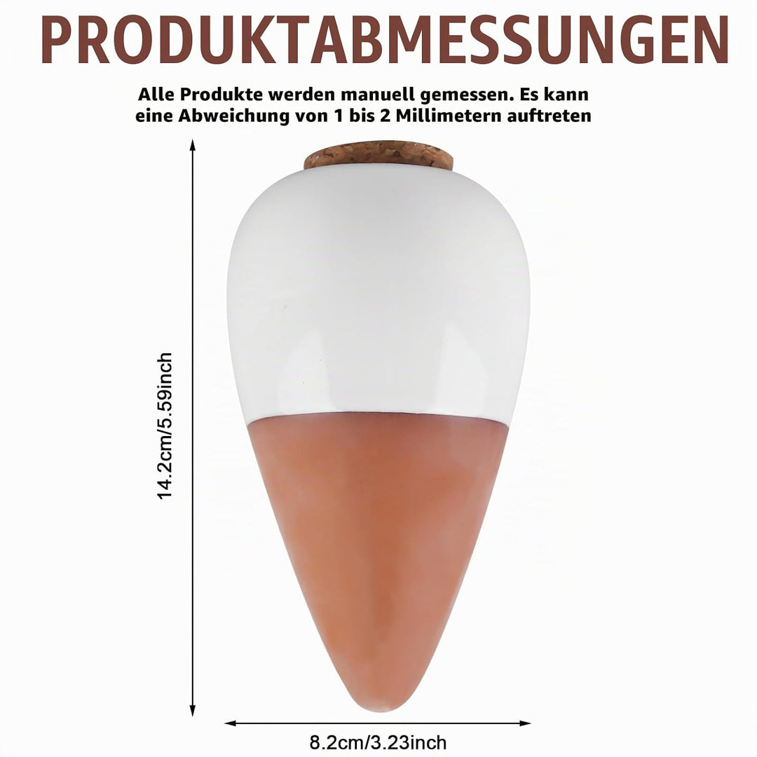 4er Set Automatische Bewässerung für Zimmerpflanzen, Mini Terrakotta zum Pflanzen, Wasserspender für