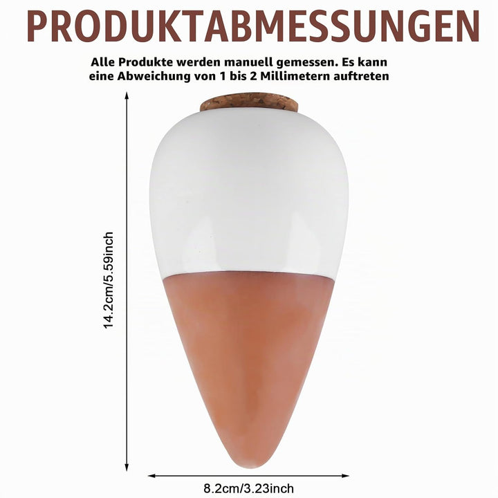 4er Set Automatische Bewässerung für Zimmerpflanzen, Mini Terrakotta zum Pflanzen, Wasserspender für