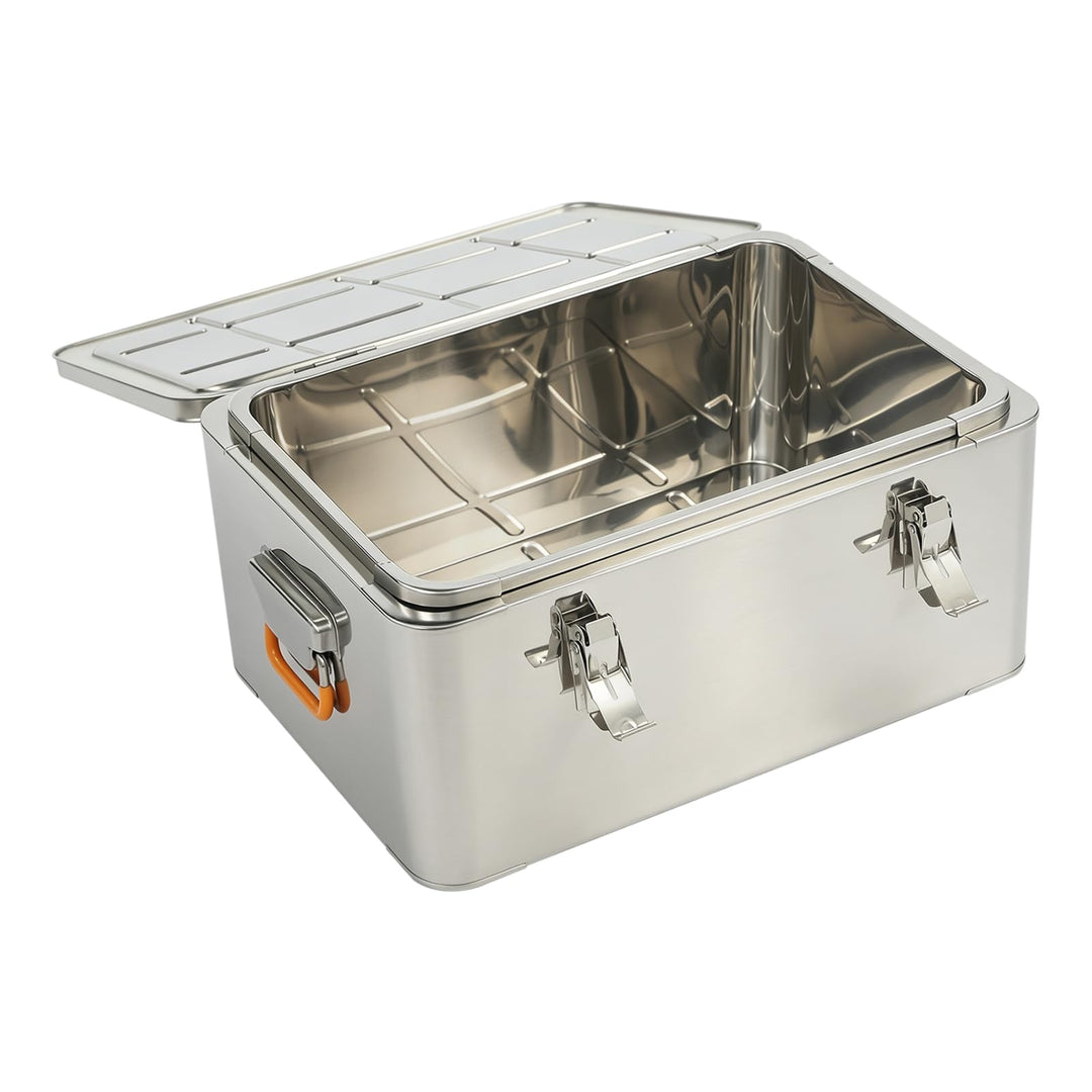 40L Edelstahl Isolierbox, Kühlbox mit 24h Isolation für Camping &amp; Party, 40L