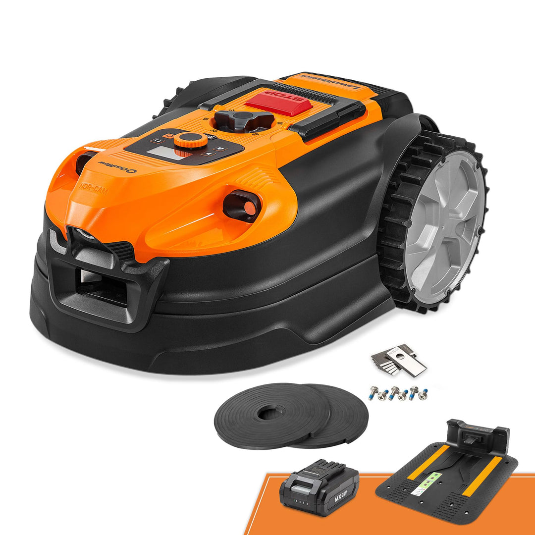 Lawnmaster OcuMow®18 mähroboter ohne begrenzungskabel für bis zu 500㎡ 2ah Batterie Optische Navigati
