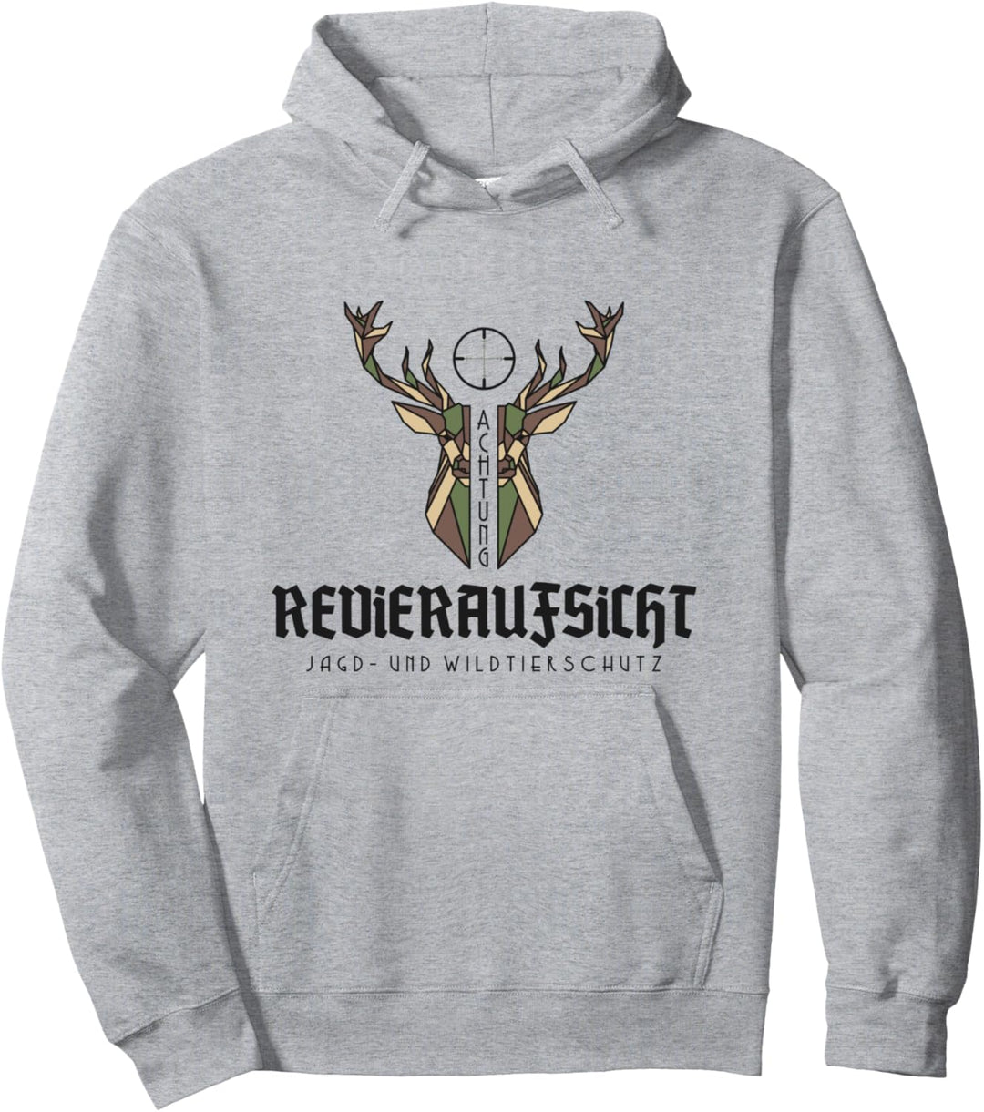 Revieraufsicht Jagdaufsicht Wild Hirsch Jagd Förster Jäger Pullover Hoodie
