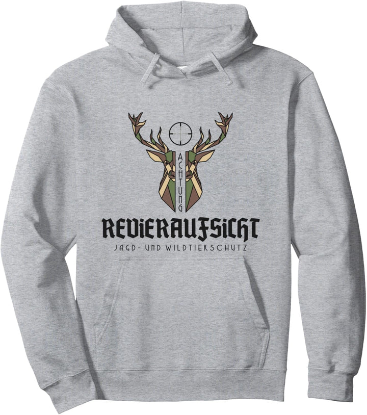 Revieraufsicht Jagdaufsicht Wild Hirsch Jagd Förster Jäger Pullover Hoodie