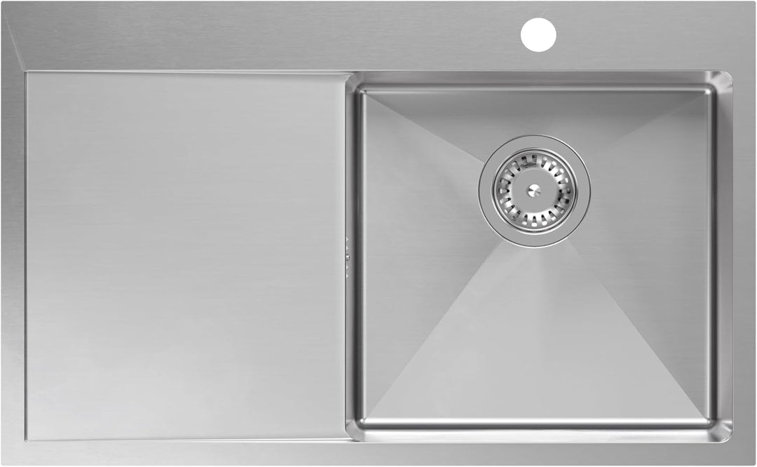 QUADRON | RUSSEL 111 | Einbeckenspüle | Masse: 78 x 48 x 20 cm | Passt in eine Schrankbreite: 45 cm