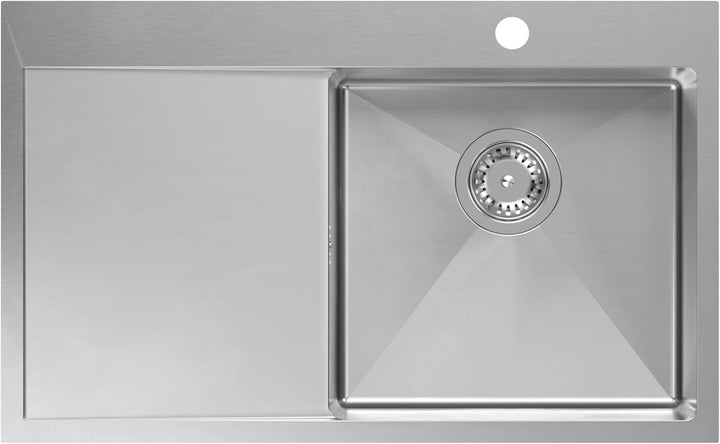 QUADRON | RUSSEL 111 | Einbeckenspüle | Masse: 78 x 48 x 20 cm | Passt in eine Schrankbreite: 45 cm