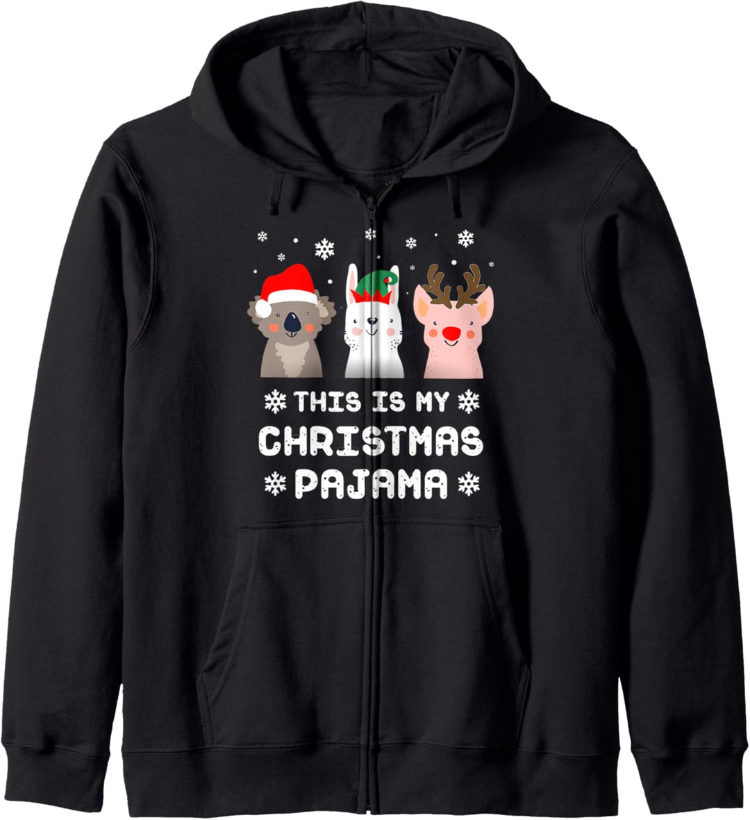 This is my Christmas Pajama - Cute Koala Rabbit Pig Gift Kapuzenjacke