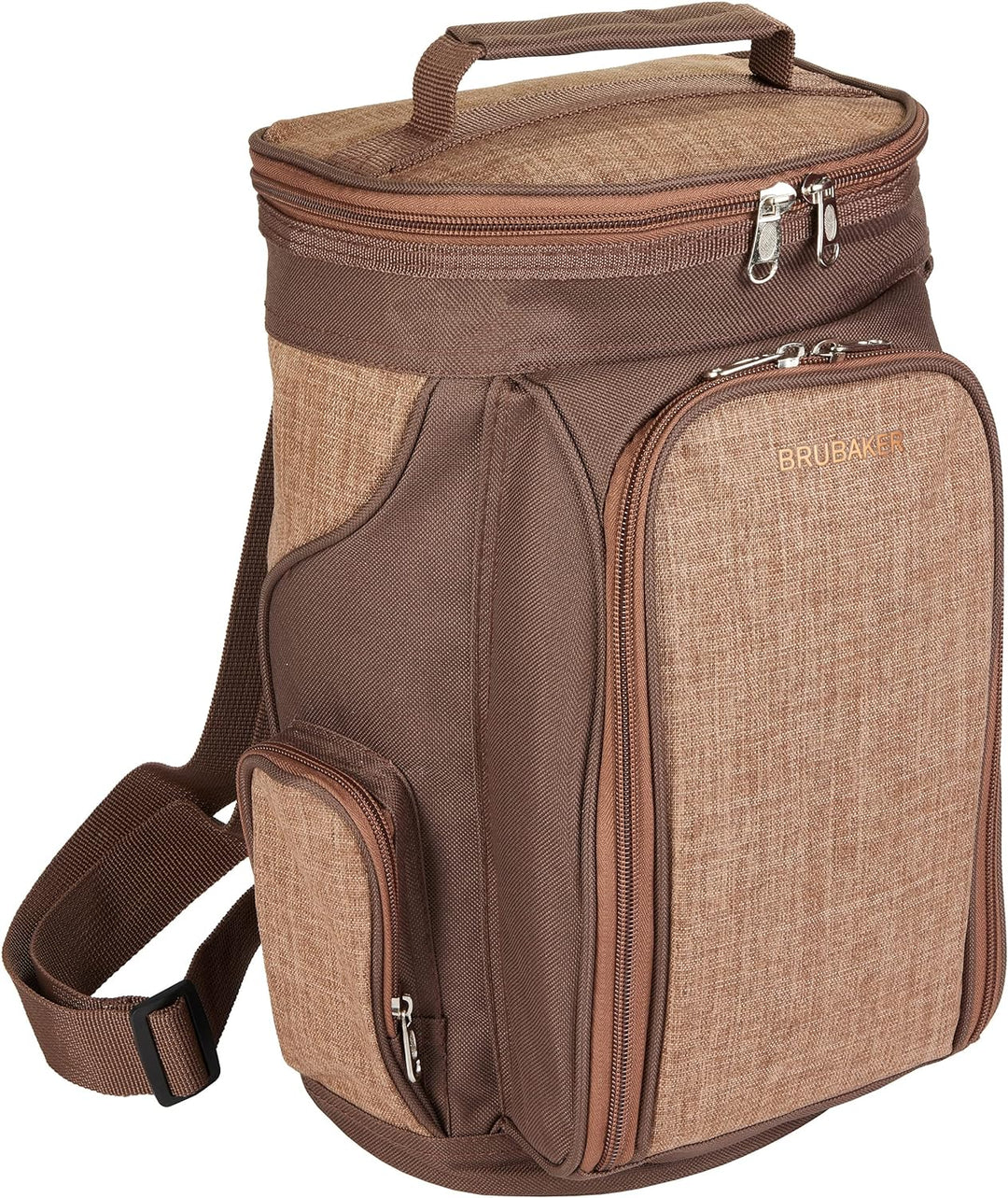 Brubaker Kühltasche für 2 Flaschen Wein und Champagner bis 1,5 l, gepolsterte Weinkühltasche - Pickn