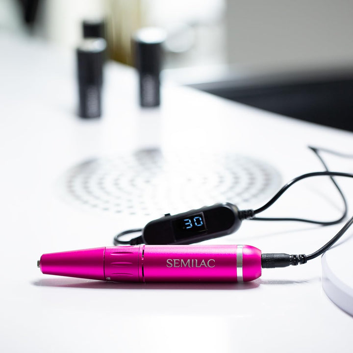 Semilac Nagelfräser Mini Pen – Kompakter Elektrischer Nagelbohrer für UV-, Gel- und Acryl-Lack, USB-