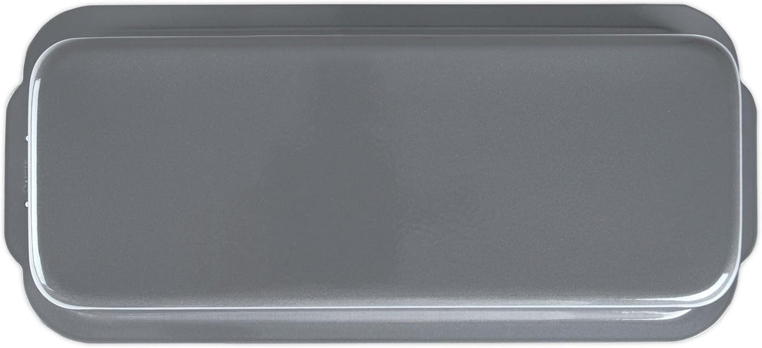 Städter we love baking silberne Brot-Back-Kastenform 35 x 14,5 - Höhe 8,5cm - aus Metall emailliert