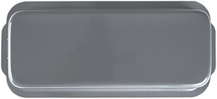 Städter we love baking silberne Brot-Back-Kastenform 35 x 14,5 - Höhe 8,5cm - aus Metall emailliert