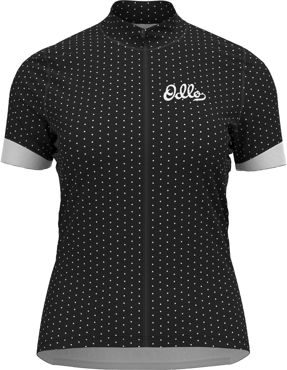 Odlo Damen Essentials_411961 Radtrikot mit Reissverschluss (1er Pack) S Black - White, S Black - Whi