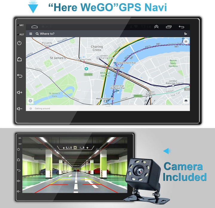 ANKEWAY Neu 7 Zoll [2G+32G] Android Autoradio 2 DIN mit CarPlay+Android Auto+WiFi+Bluetooth+RDS/FM+G