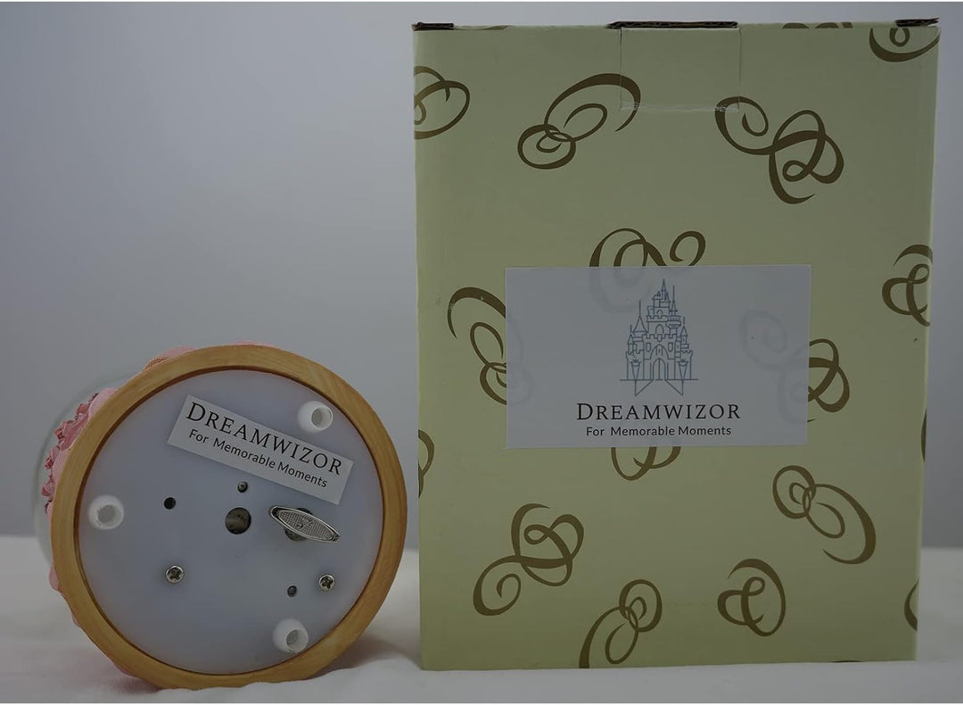 Dreamwizor Ballerina Schneekugel spielt Greensleeves Musik Ballett tanzendes Mädchen mit Welpen roti