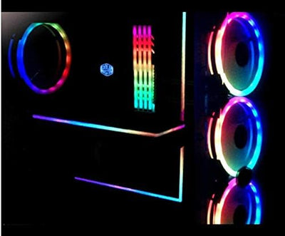 EZDIY-FAB ARGB RAM Kühler mit Controller RGB DDR Kühlkörper-(mit 5V 3-Pin Motherboard ASUS Aura Sync