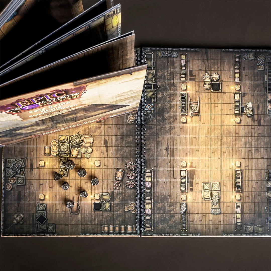 Epic Forge - Buch Spielbrett: Dungeons (305 x 420 mm) Format A3, rot und braun
