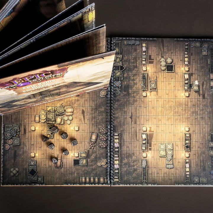 Epic Forge - Buch Spielbrett: Dungeons (305 x 420 mm) Format A3, rot und braun