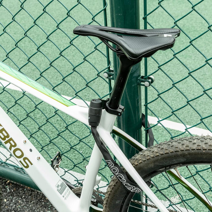 ROCKBROS Fahrradschloss 95cm/15.61mm Fahrrad Kettenschloss Hoher Sicherheitsstufe mit 2 Schlüssel Wa