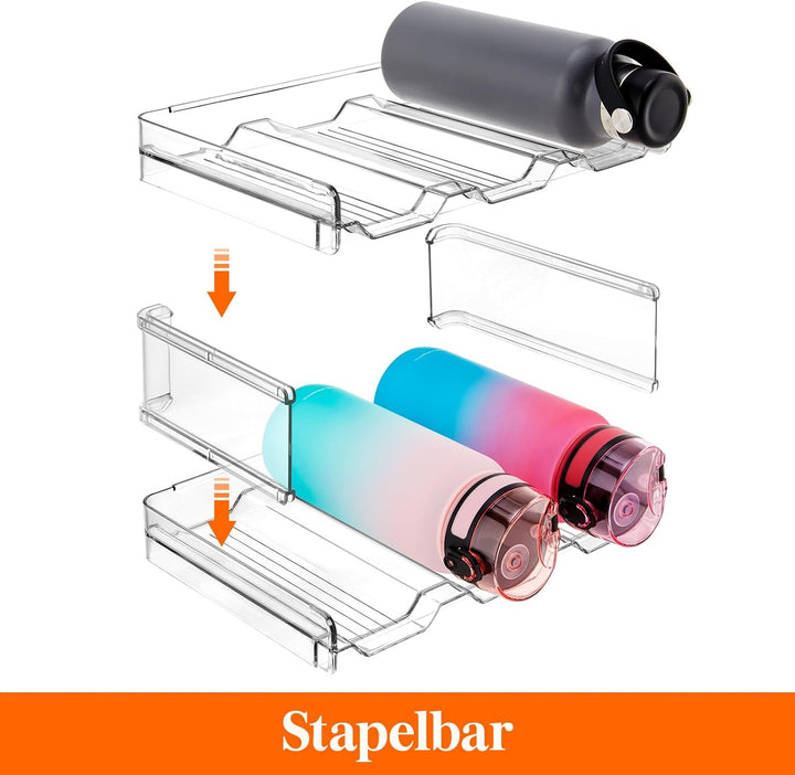 Lifewit Stapelbarer Flaschenhalter für Schrank, Gefrierschrank, Vorratskammer - Kunststoff-Wasserfla