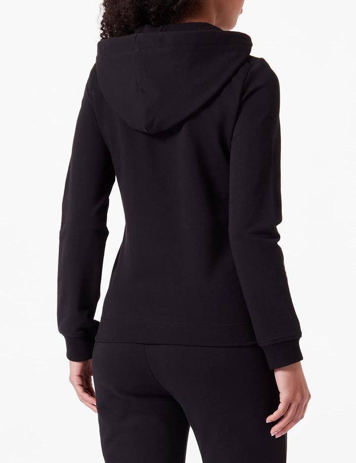 Love Moschino Damen Zippered Hoodie Jacket 44 Schwarz, 44 Schwarz