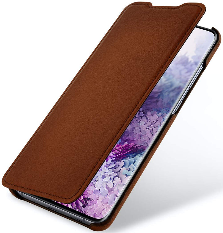STILGUT Book Case kompatibel mit Samsung Galaxy S20 Plus/S20+ Hülle aus Leder zum Klappen, Klapphüll