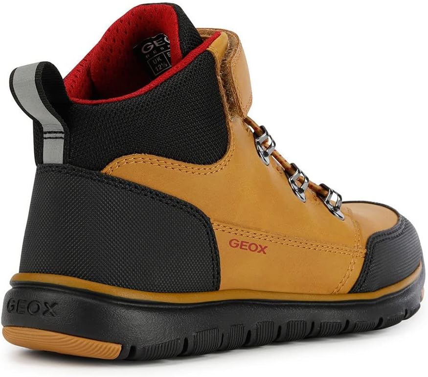 Geox Herren J Xunday Boy A Stiefeletten, Dk Yellow Red