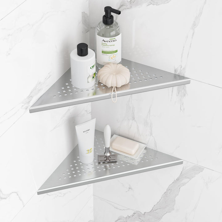 Neodrain Duschablage Edelstahl Duschablage Eingebaute Eckablage Duschkorb für Badezimmer Shampoo Hal