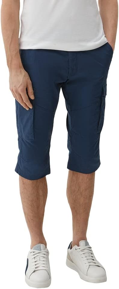 s.Oliver Herren Cargo-Bermuda, Detrot Relaxed Fit 32 Blau, 32 Blau