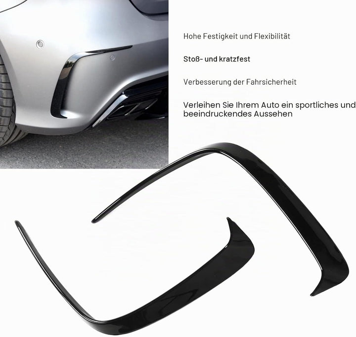 Jadeshay Auto Heckstossstangenspoiler, 1 Paar Heckstossstangensplitter Ersatz Auto Heckschürze Spoil