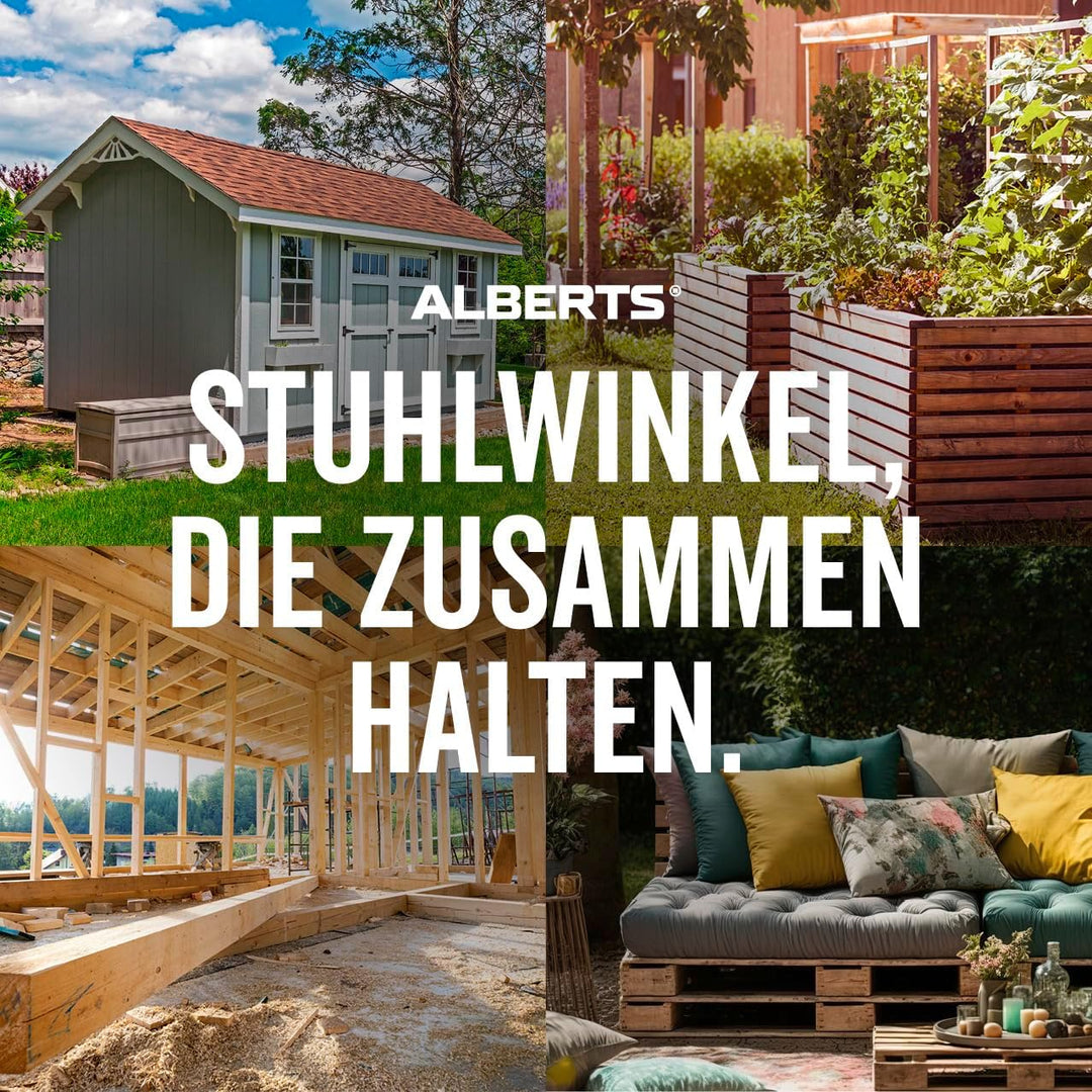 Alberts 851866 Stuhlwinkel | Edelstahl | 100 x 100 x 19 mm | 25er Set 100 x 100 x 19 mm / 25 Stk., 1