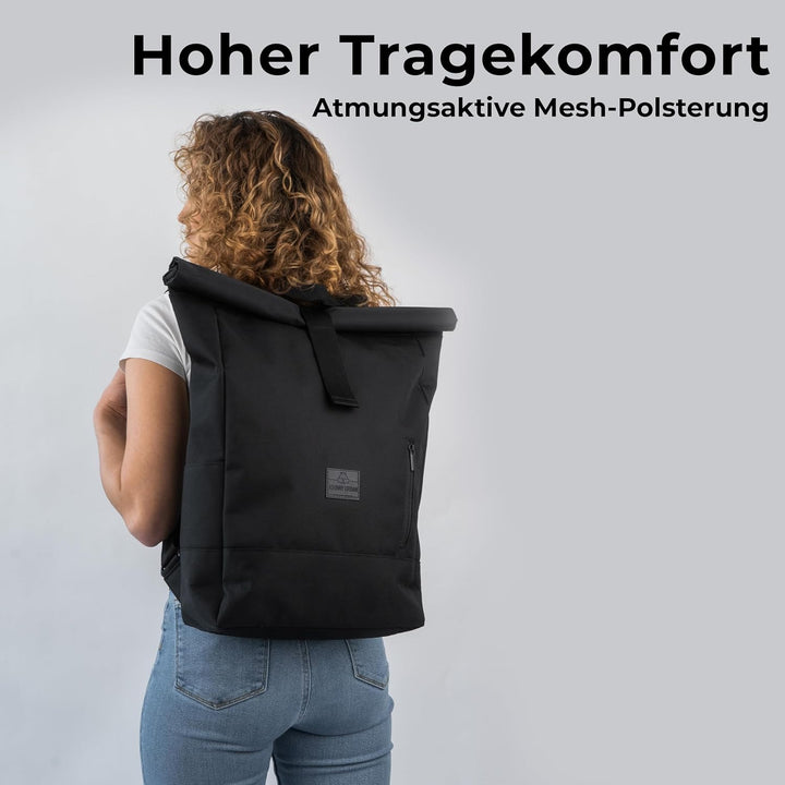 Johnny Urban Rolltop Rucksack Damen & Herren - Robin Large - Tagesrucksack mit 16 Zoll Laptopfach -