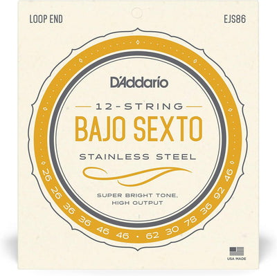 D'Addario EJS86 Edelstahlsaiten für Bajo Sexto