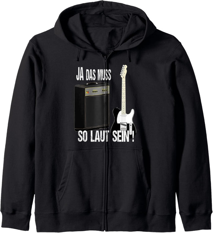 Gitarre Ja Das Muss So Laut Sein Musiker Geschenk Kapuzenjacke