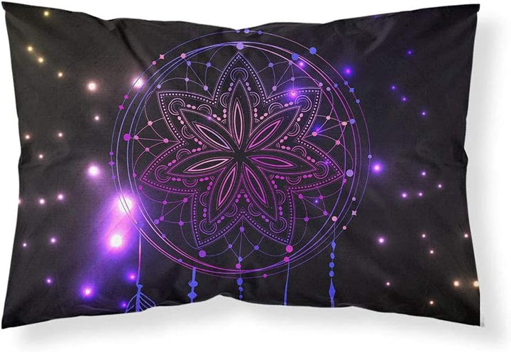 Loussiesd Lila Traumfänger Bettwäsche Set 135x200cm Mädchen Frau Böhmen Feder Bettbezug Set Stammes