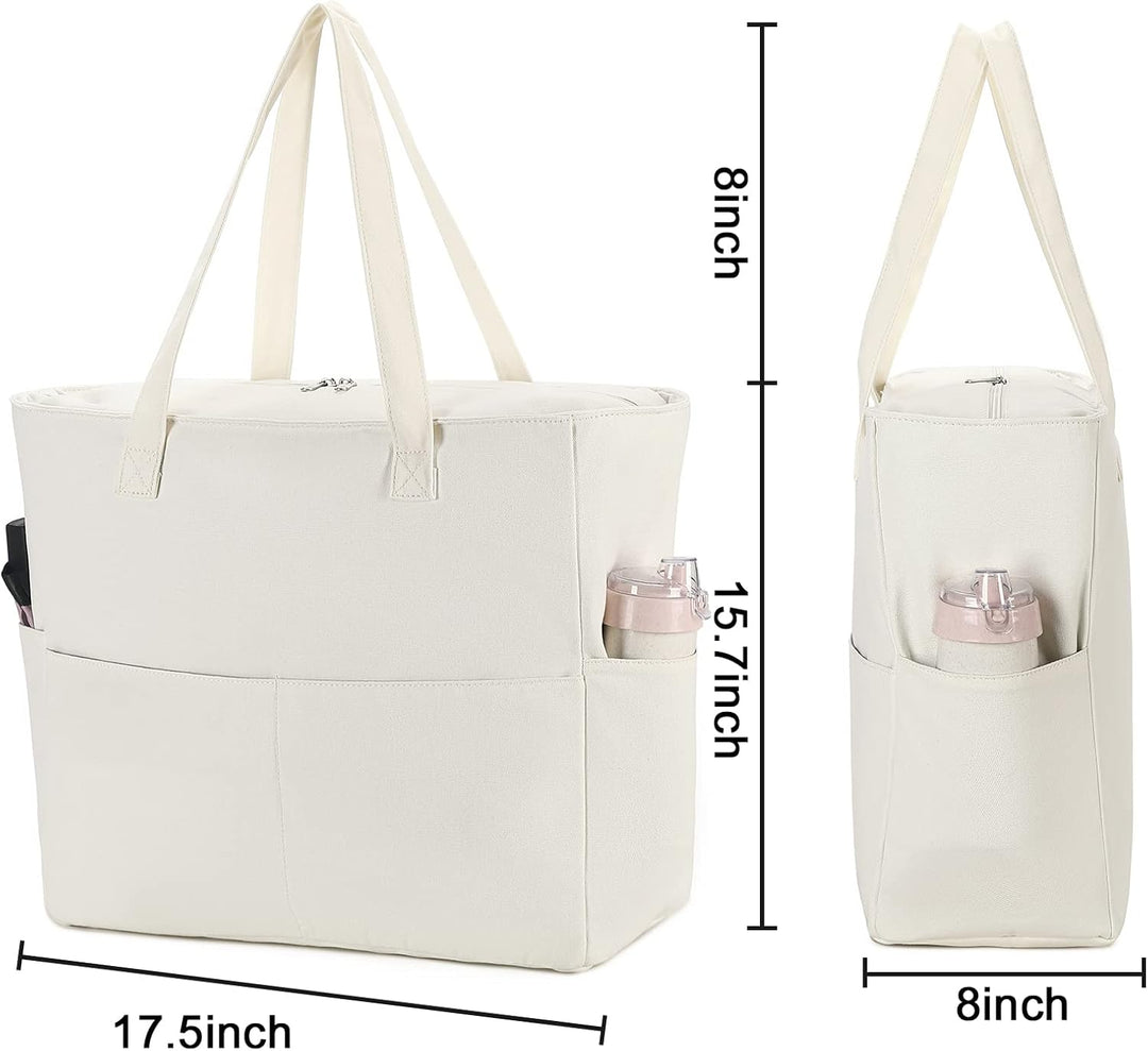 LEDAOU Grosse Strandtasche mit reissverschluss Damen Wasserdicht Umhängetasche Tragetasche shopper s