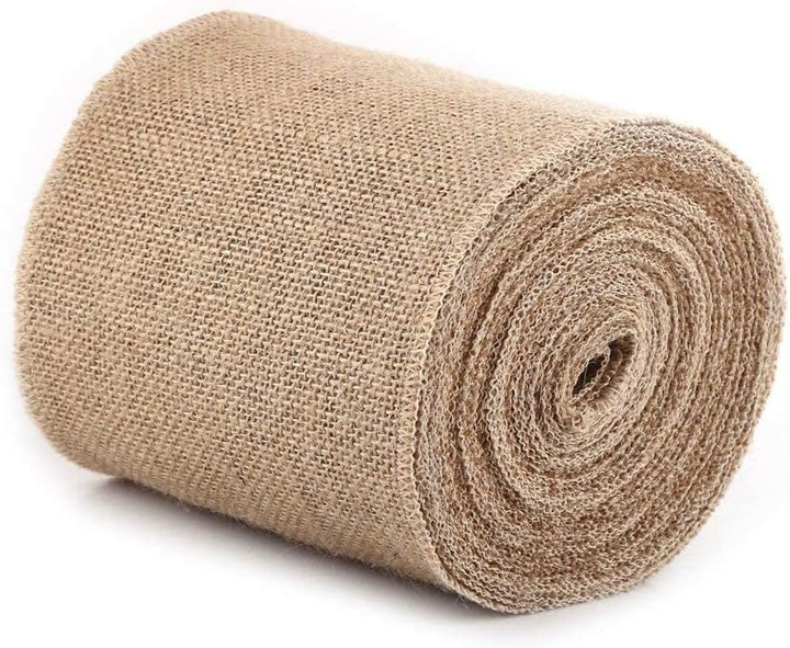 10M Jute Tischläufer, Jute Table Runner, Jute Ribbon Juteband Roll für Weihnachten Deko Hochzeit Par