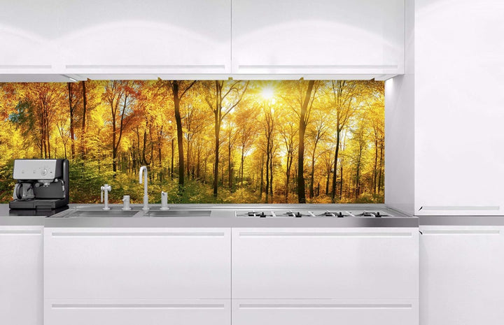 DIMEX Küchenrückwand Folie selbstklebend SONNIGER Wald | Klebefolie - Dekofolie - Spritzschutz für K