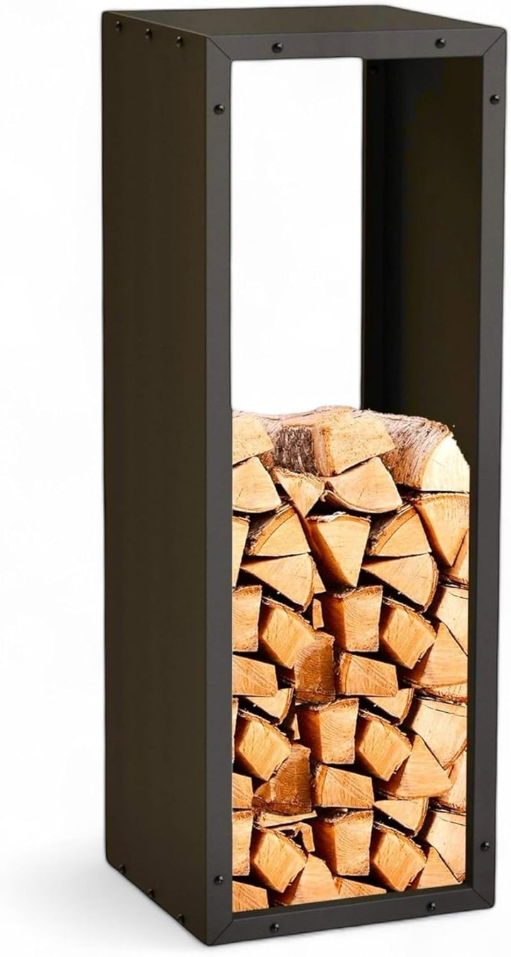 DanDiBo Kaminholzregal Innen Metall Schwarz 96600 Brennholzregal Holzaufbewahrung Kaminholzständer F