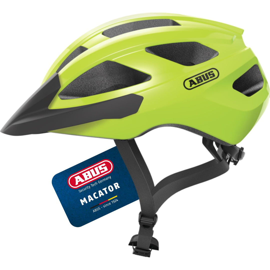 ABUS Rennradhelm Macator - sportiver Fahrradhelm für Einsteiger - auch für Zopfträger/-innen - für D