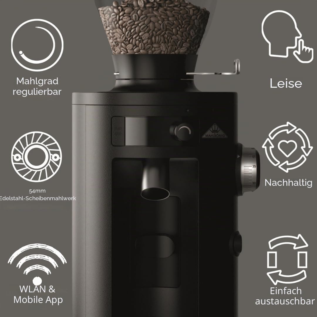 Mahlkönig X54 Home Kaffeemühle, 35 Mahlgradeinstellungen, elektrische Mühle, schwarz