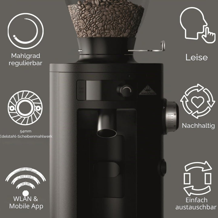 Mahlkönig X54 Home Kaffeemühle, 35 Mahlgradeinstellungen, elektrische Mühle, schwarz