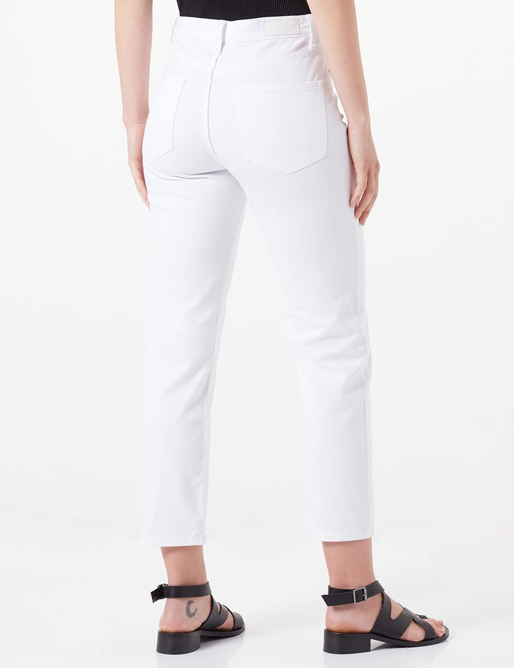 s.Oliver Damen Jeans, Karolin Straight Leg, Weiss