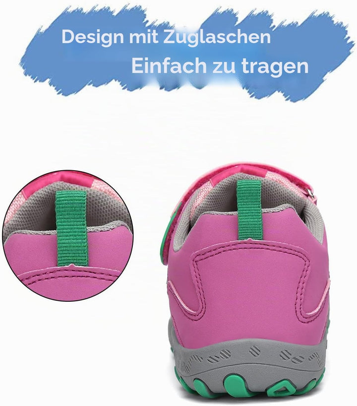 Mishansha Jungen Mädchen Wanderschuhe rutschfest Walkingschuhe Weich Flexibel Stabil Fitnessschuhe F